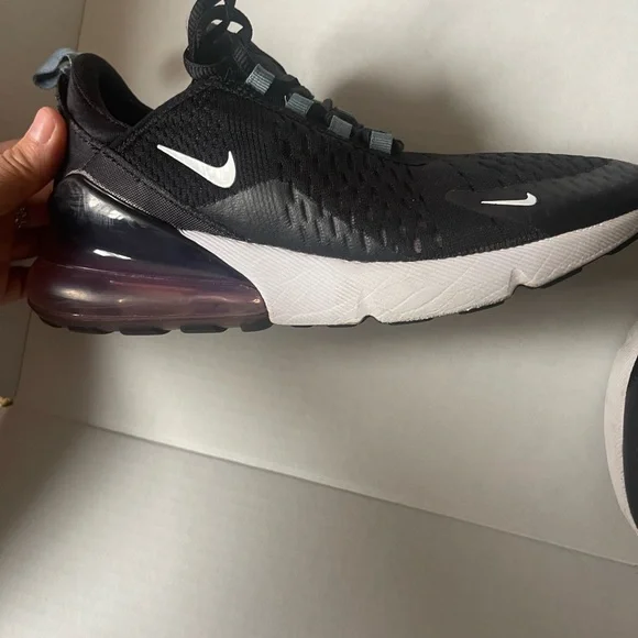 Nike Black and White Air Max 270 Sneakers - Picture 5 of 14